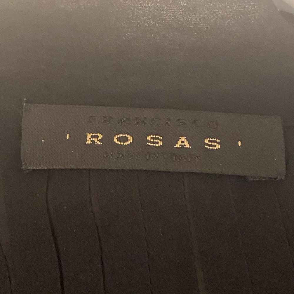 Francisco Rosas Black Silk Tuxedo Shirt - Picture 3 of 4
